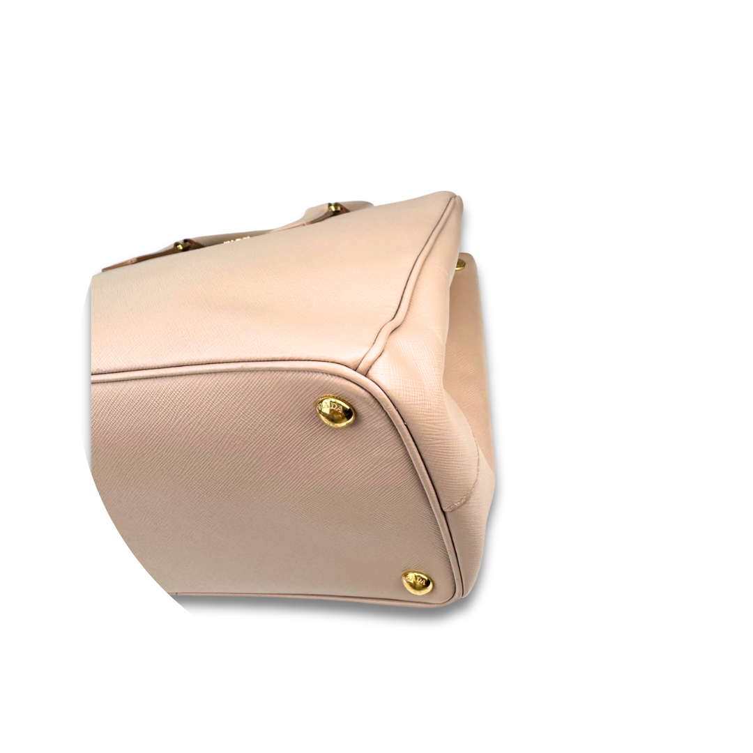 Prada Medium Pale Pink Double Zip Galleria