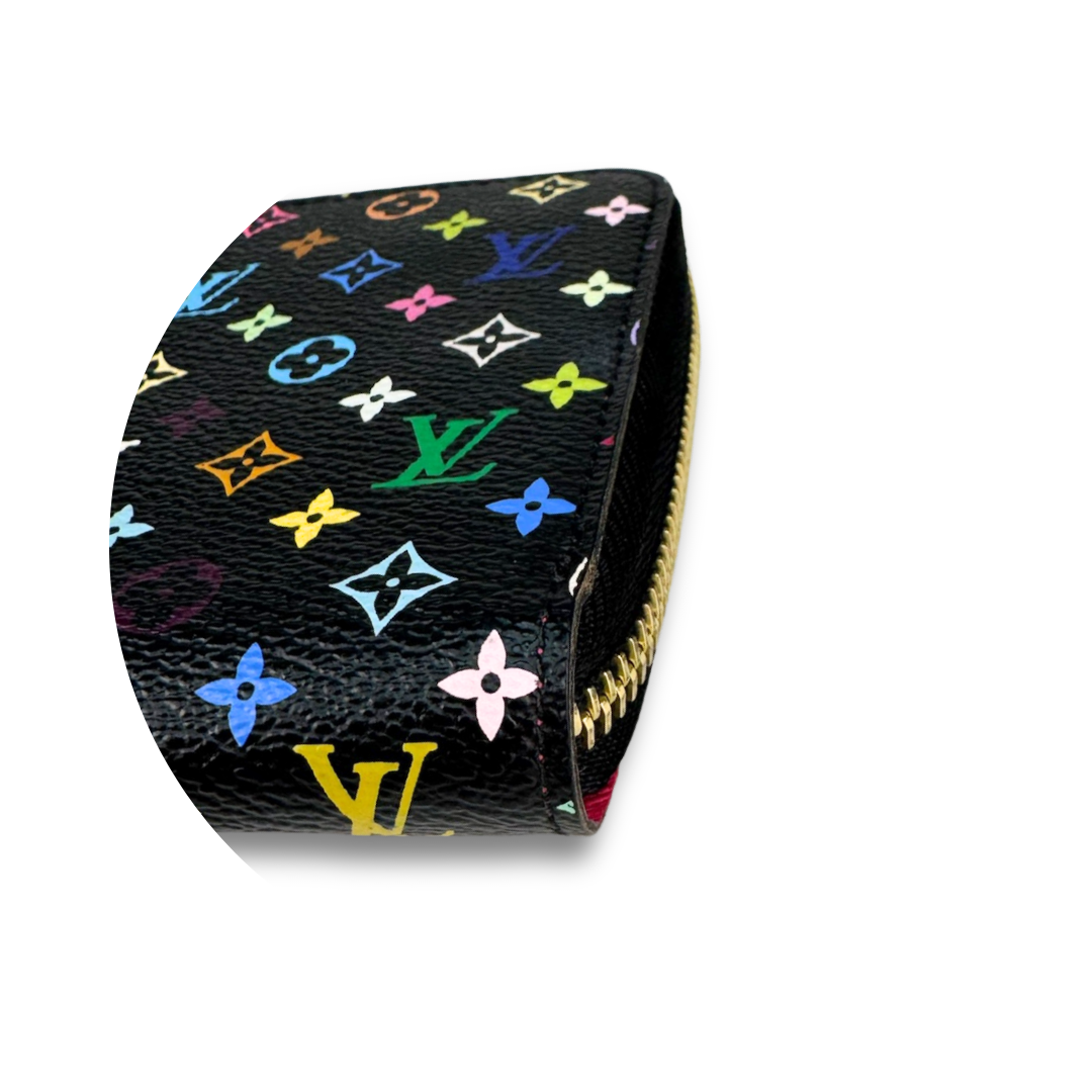 Louis Vuitton Black Multicolore Zippy Wallet