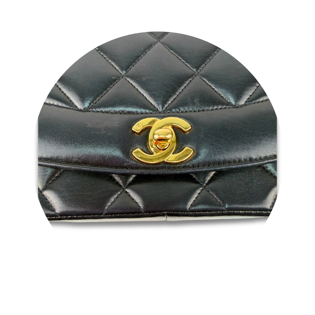 Chanel Medium Lambskin Diana Single Flap