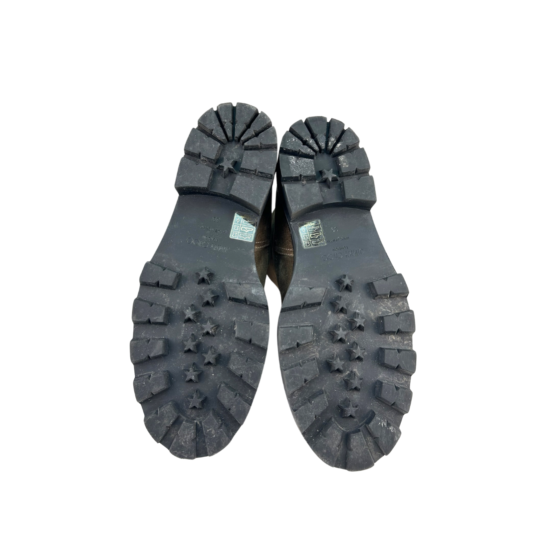 Jimmy Choo Suede Biker 2 Boots - Size 39