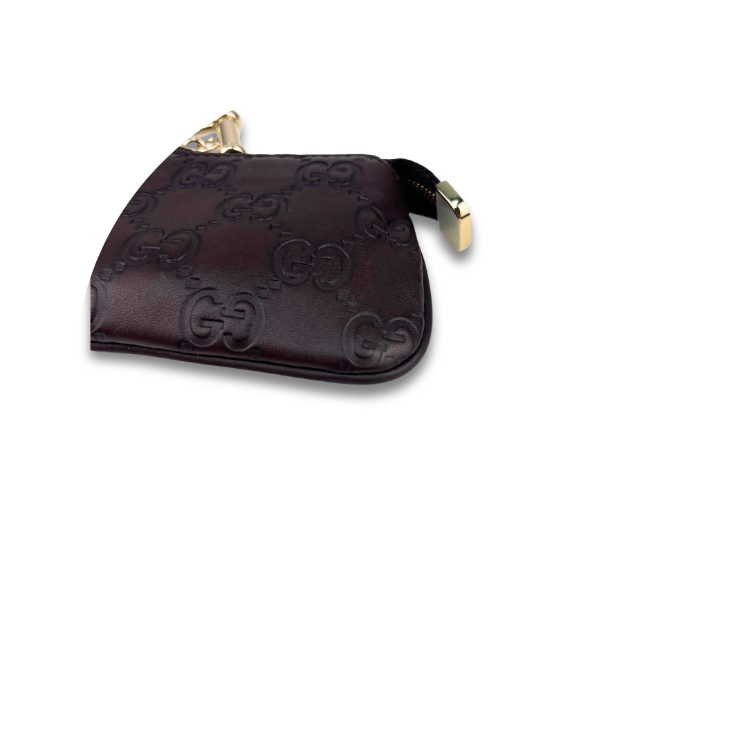 Gucci Brown Guccissima Key Pouch