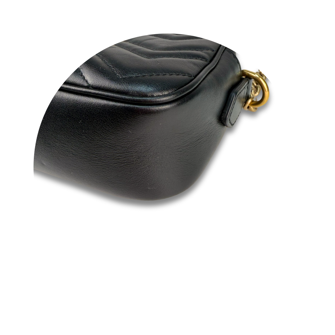 Gucci Black Marmont Mini Camera Bag