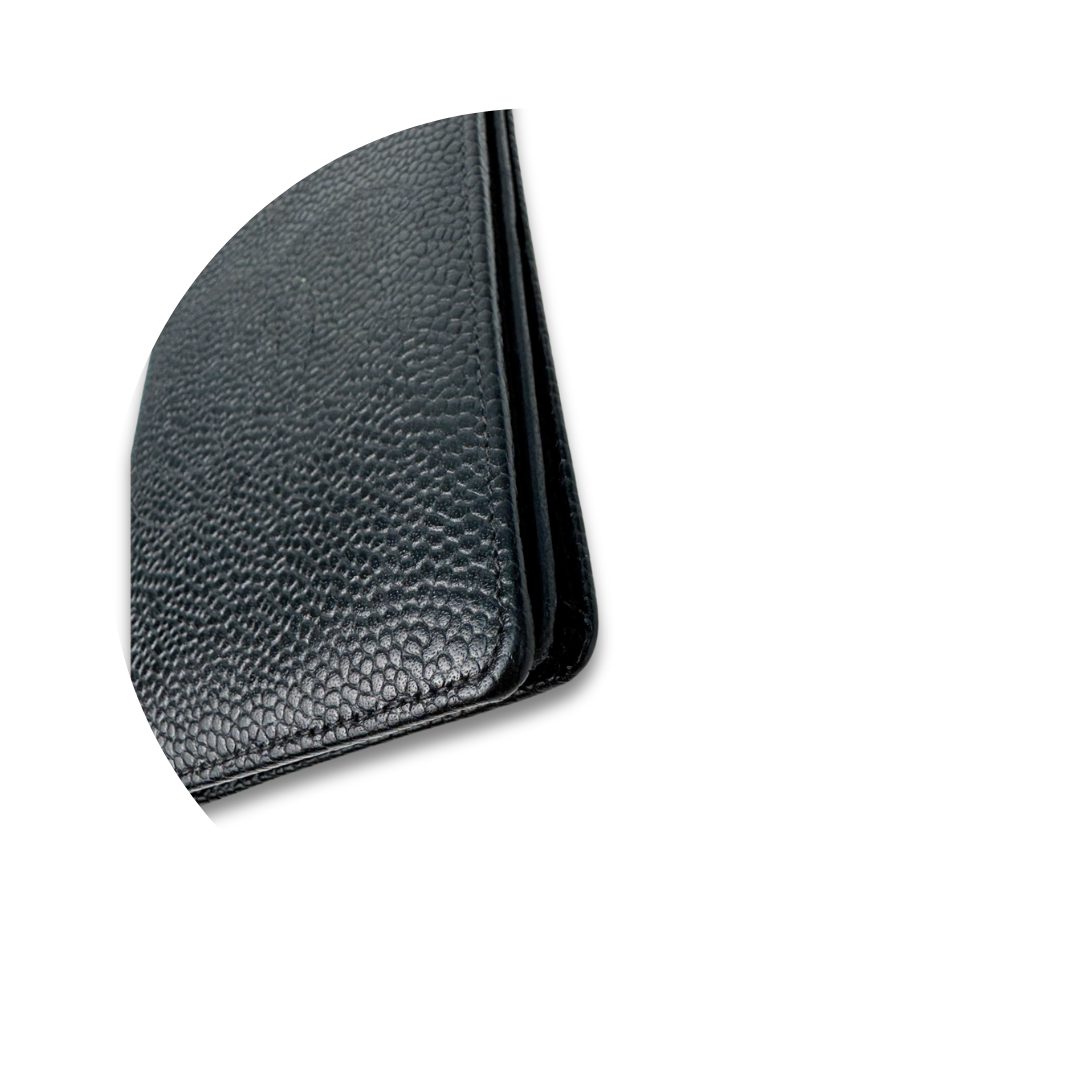 Chanel Black Caviar Timeless Bifold Card Holder