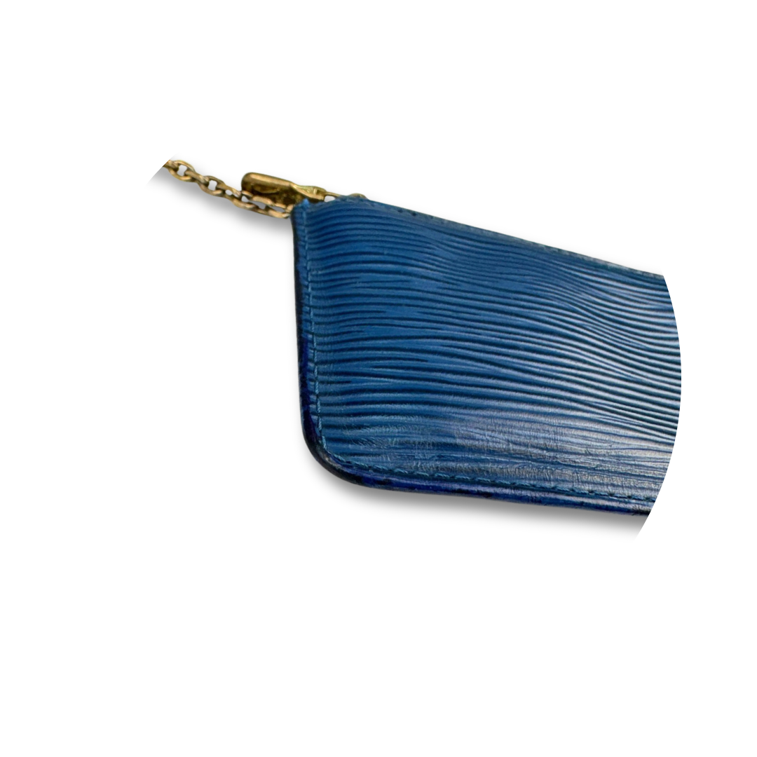 Louis Vuitton Blue Epi Key Pouch