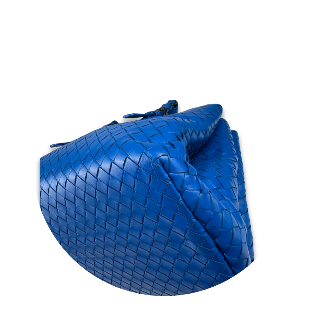 Bottega Small Blue Roma Tote