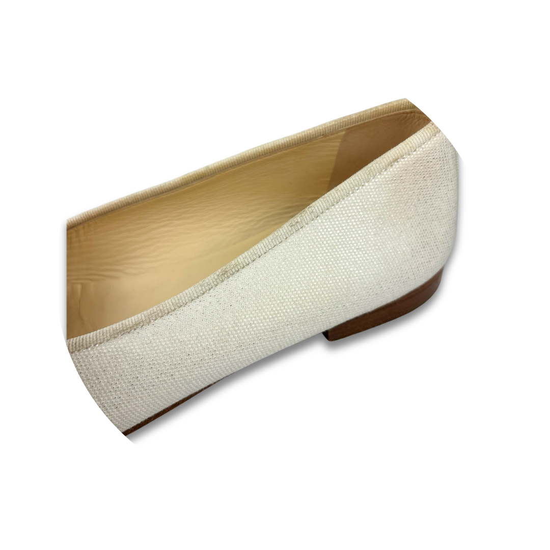 Chanel Canvas Ballet Flats - Size 37.5