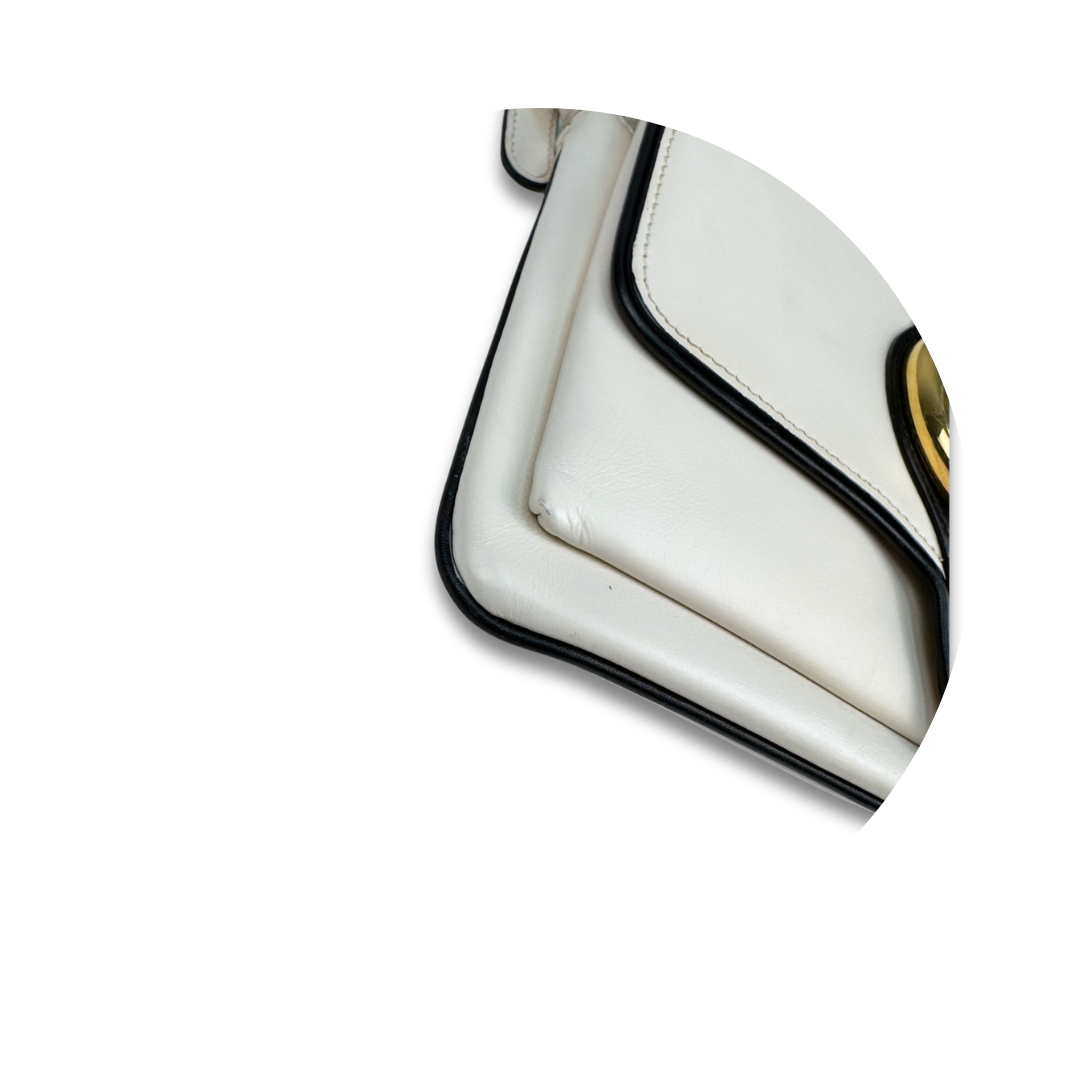 Gucci Black and White Arli Flap Bag
