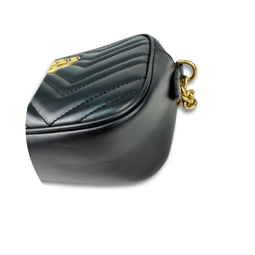 Gucci Black Marmont Small Camera Bag