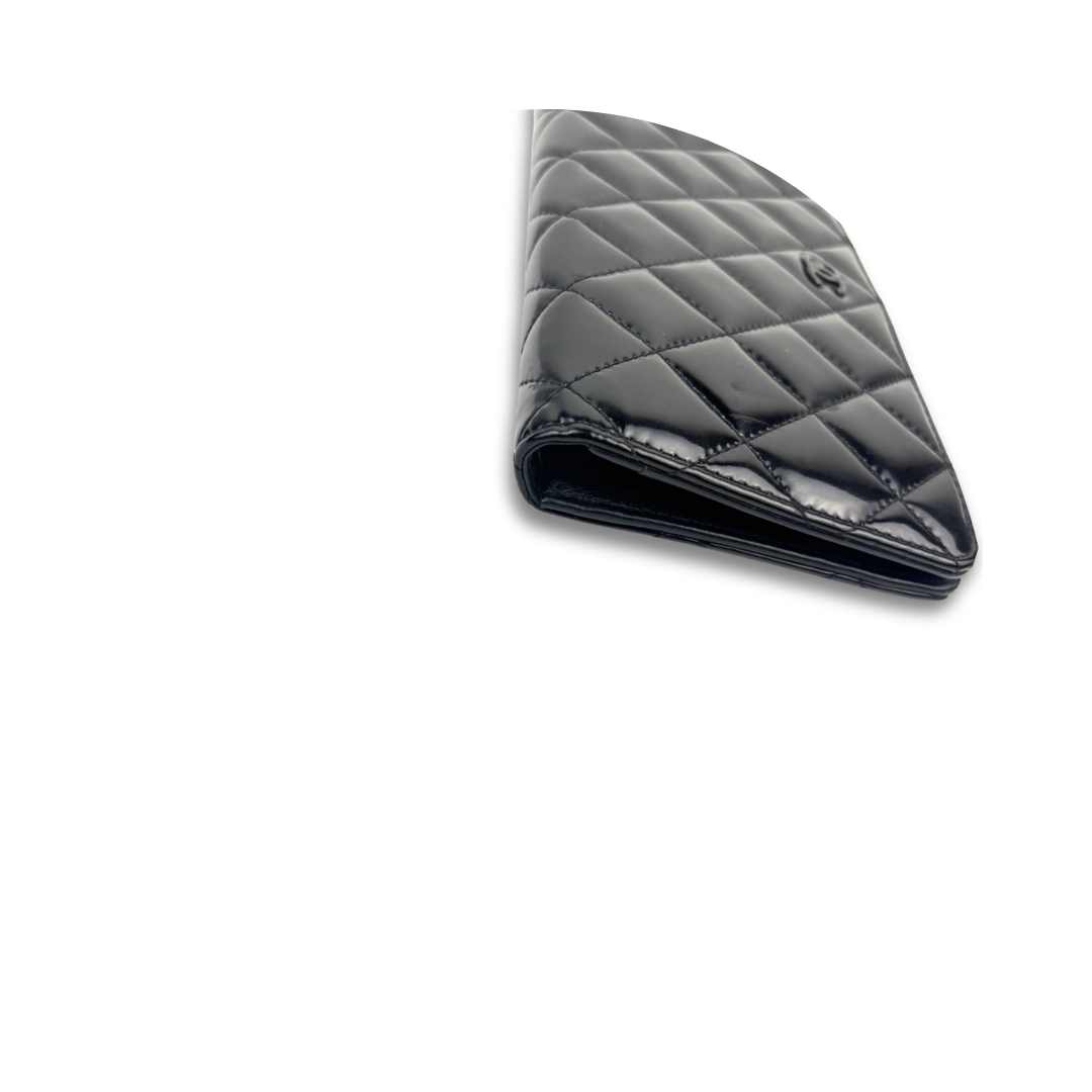 Chanel So Black Patent Bifold Wallet