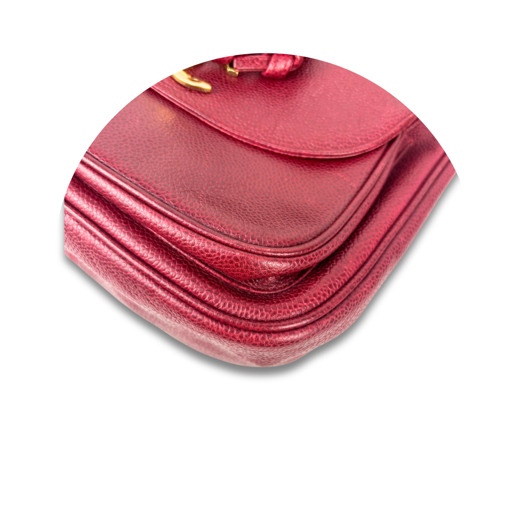 Chanel Burgundy Caviar Backpack