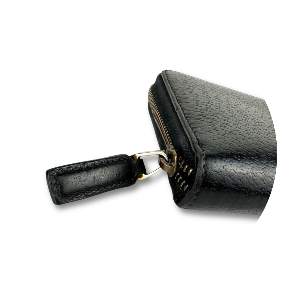 Gucci Black Leather Marmont Zipper Wallet