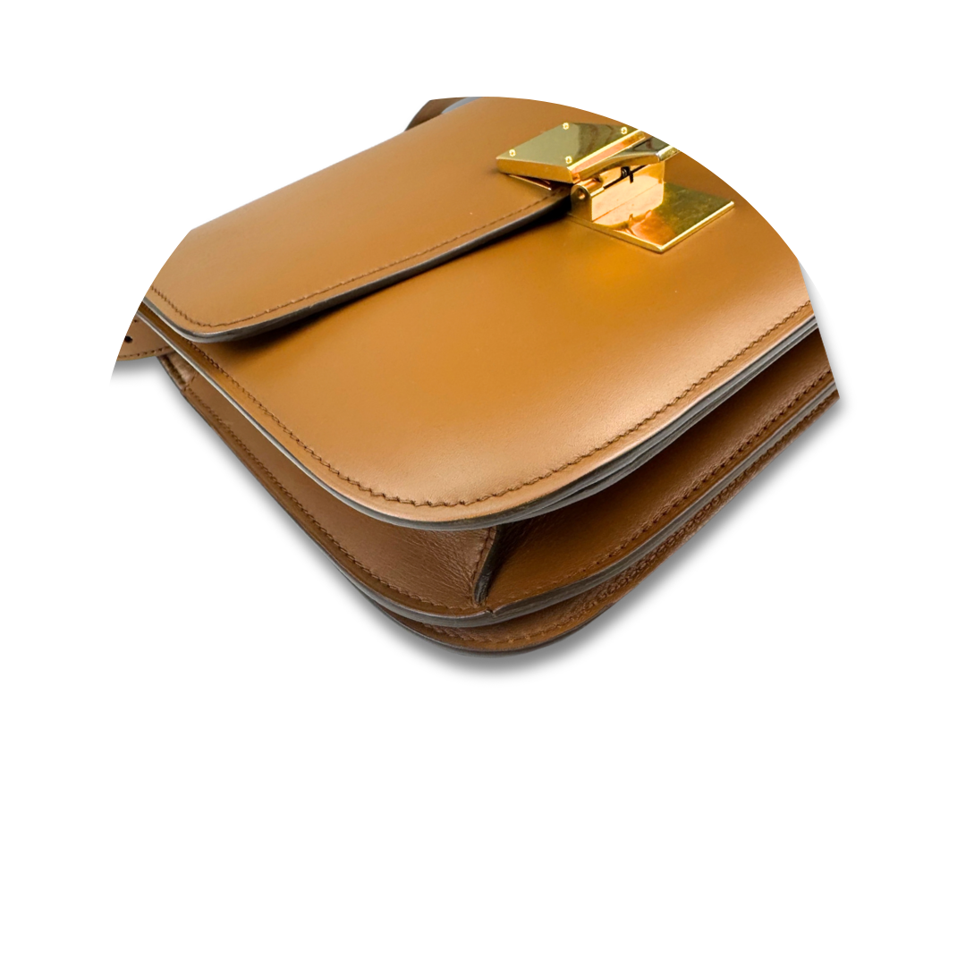 Celine Brown Medium Calfskin Box Bag