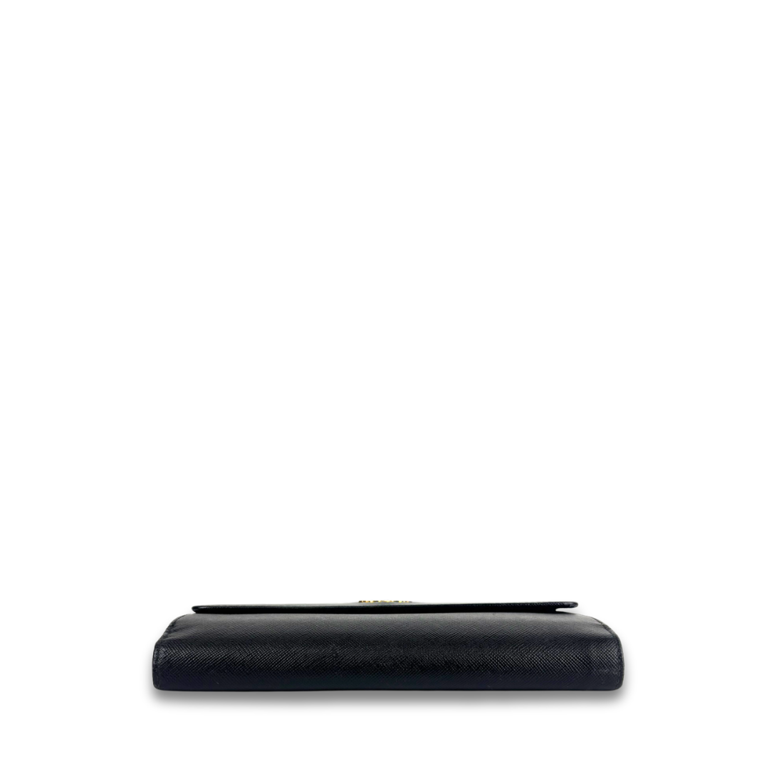 Prada Saffiano Leather Continental Flap Wallet