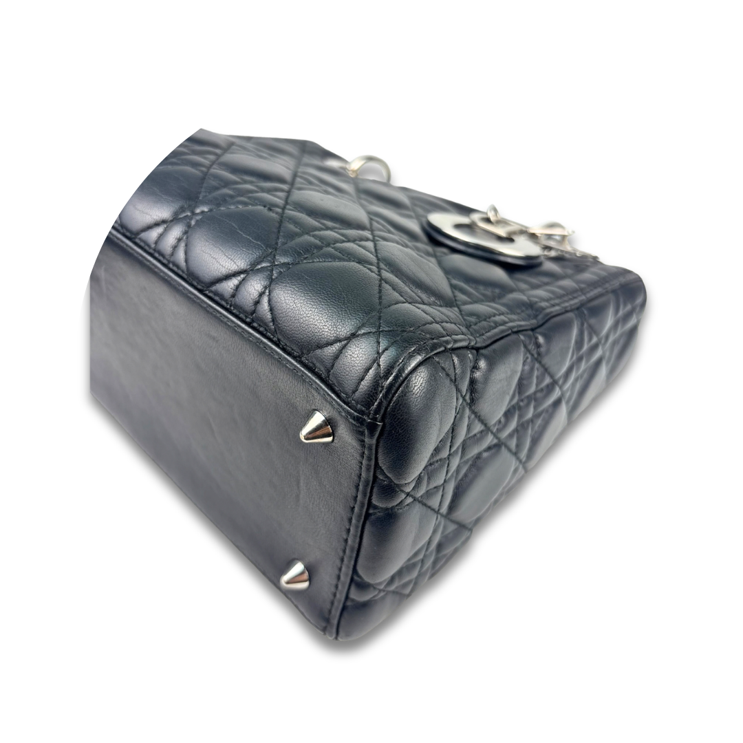 Dior Black Medium Lambskin Lady Dior