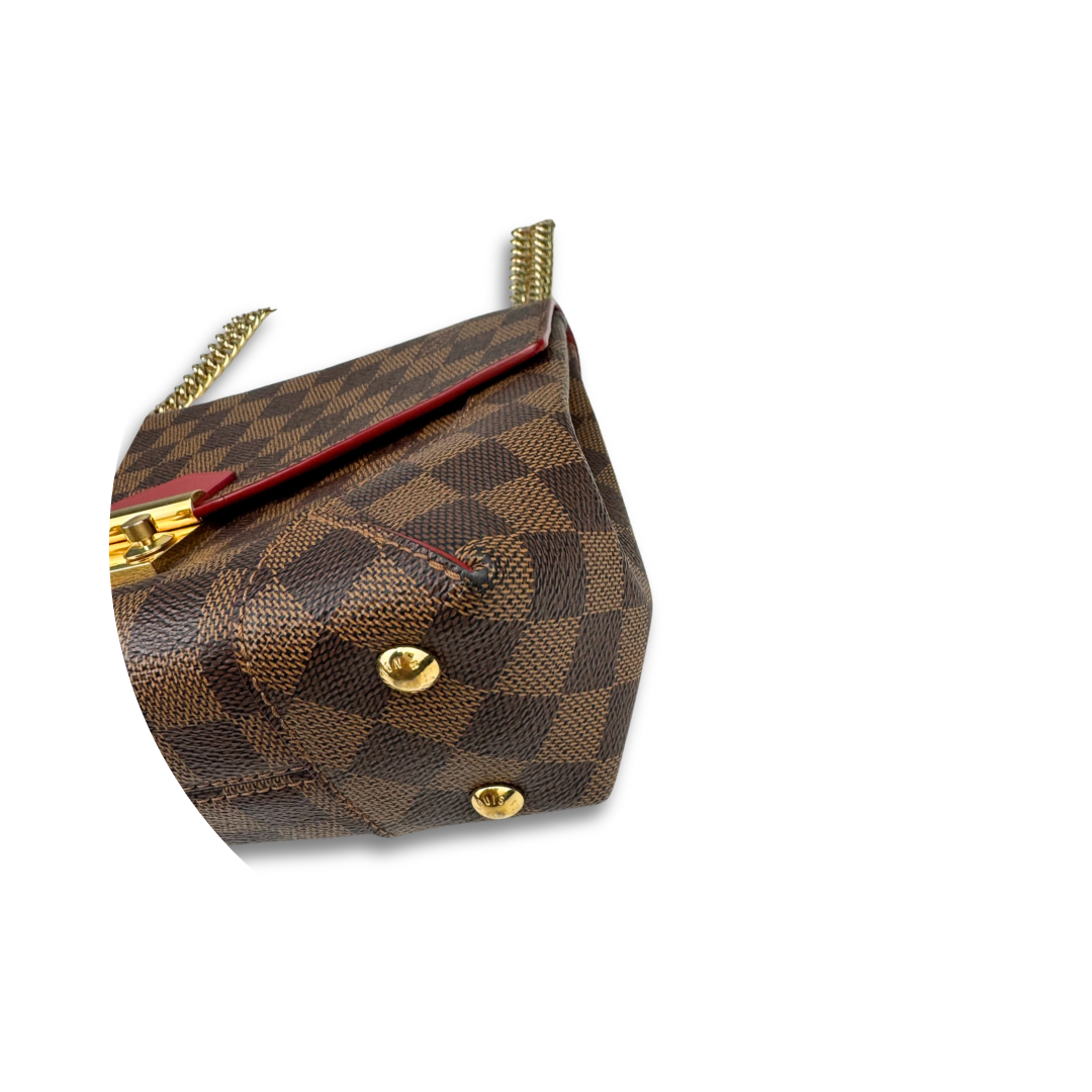 Louis Vuitton Damier Ebene Caissa Chain Clutch
