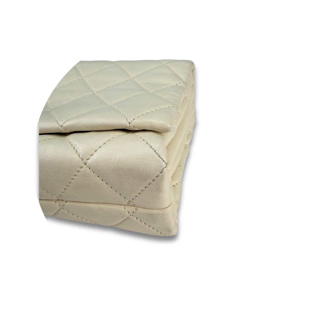 Chanel White Pearl Accordion Flap Bag
