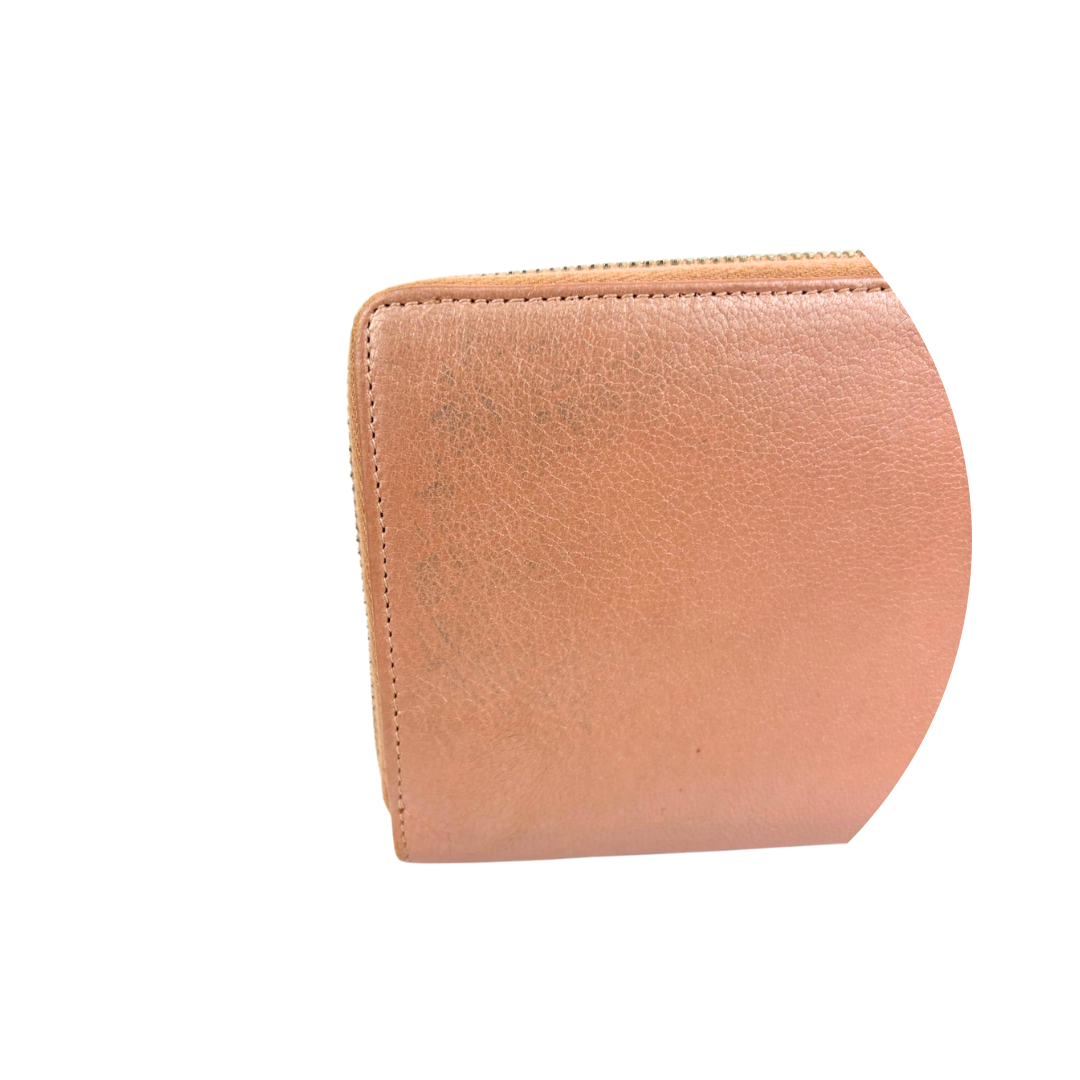 Balenciaga Rose Gold City Zip Wallet