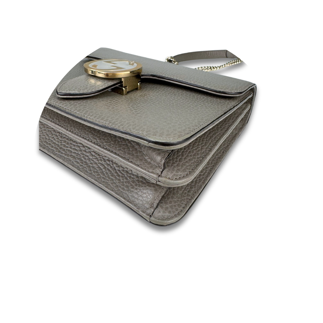 Gucci Grey Interlocking G Medium Shoulder Bag