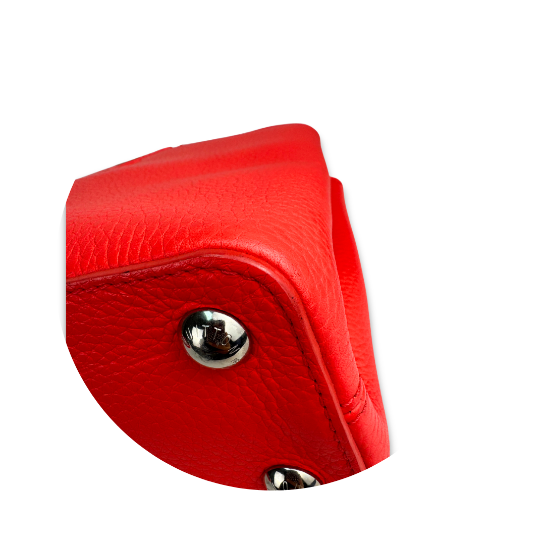 Louis Vuitton Red Taurillon Capucines PM