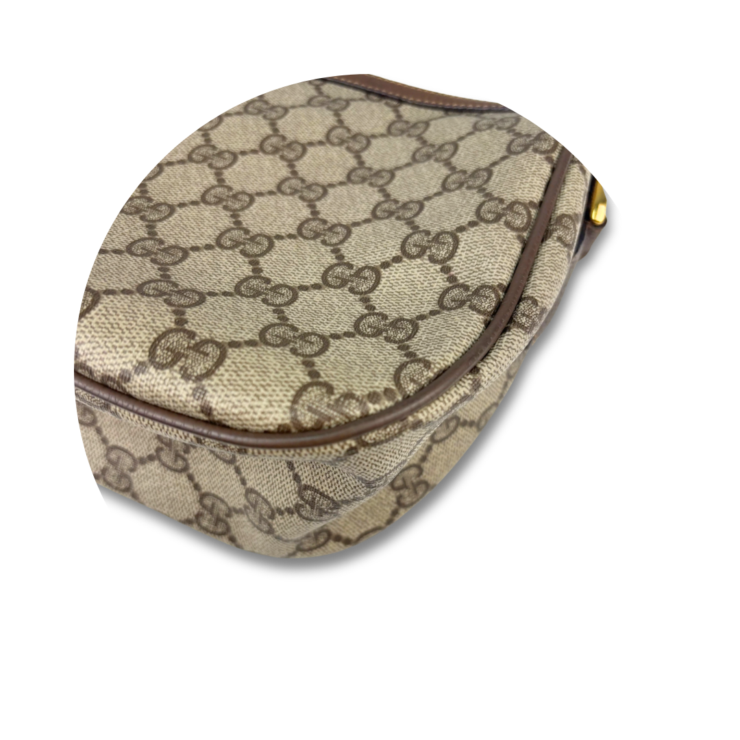 Gucci GG Brown Halfmoon Crossbody