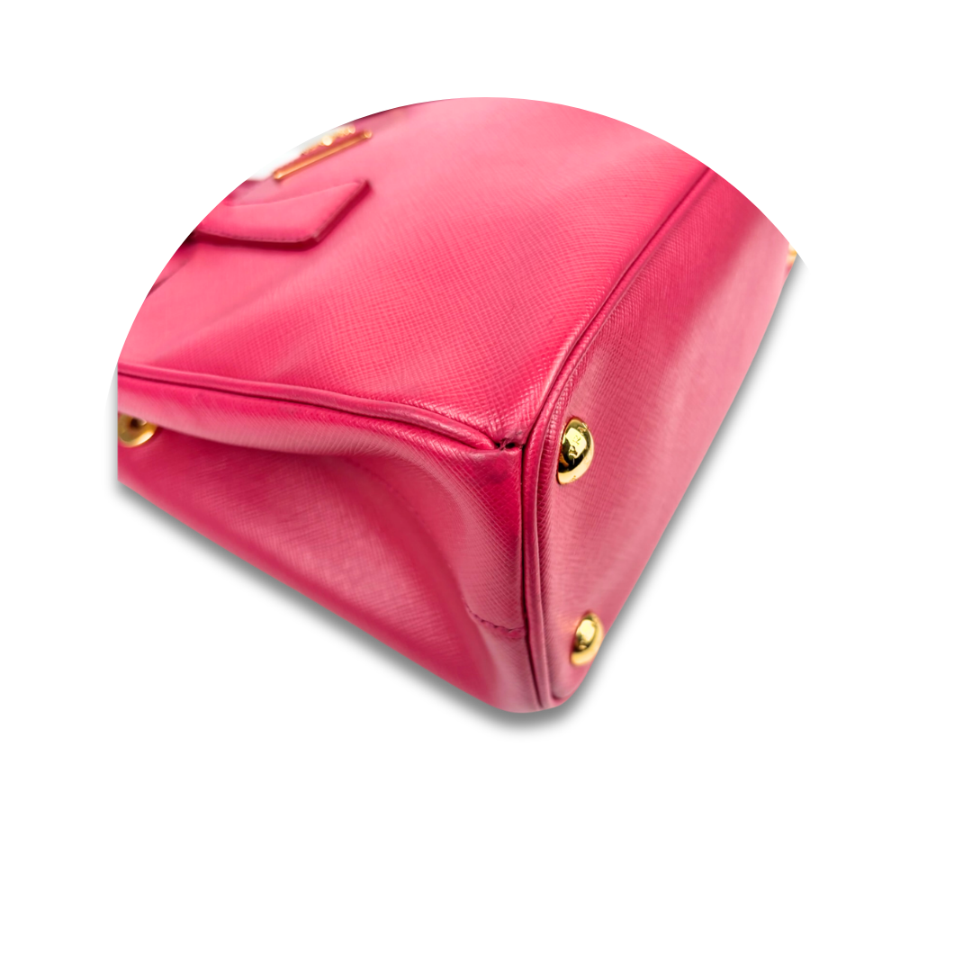 Prada Mini Hot Pink Double Zip Galleria