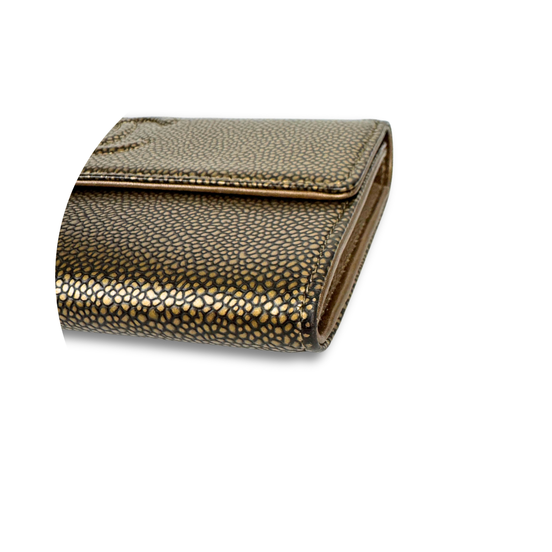 Chanel Bronze Grained Calfskin Long Wallet