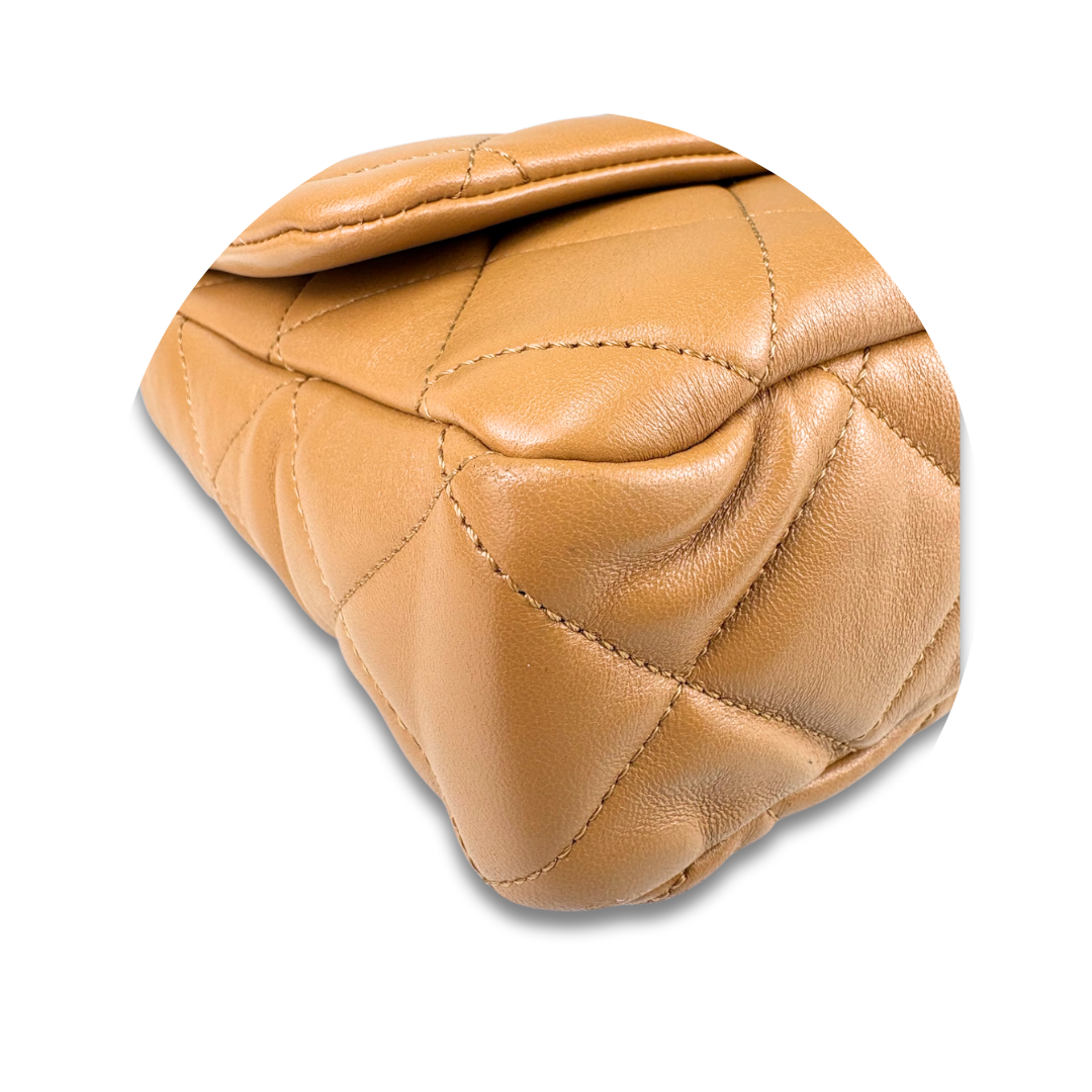 Chanel Camel Lambskin Medium Funky Town Flap Bag
