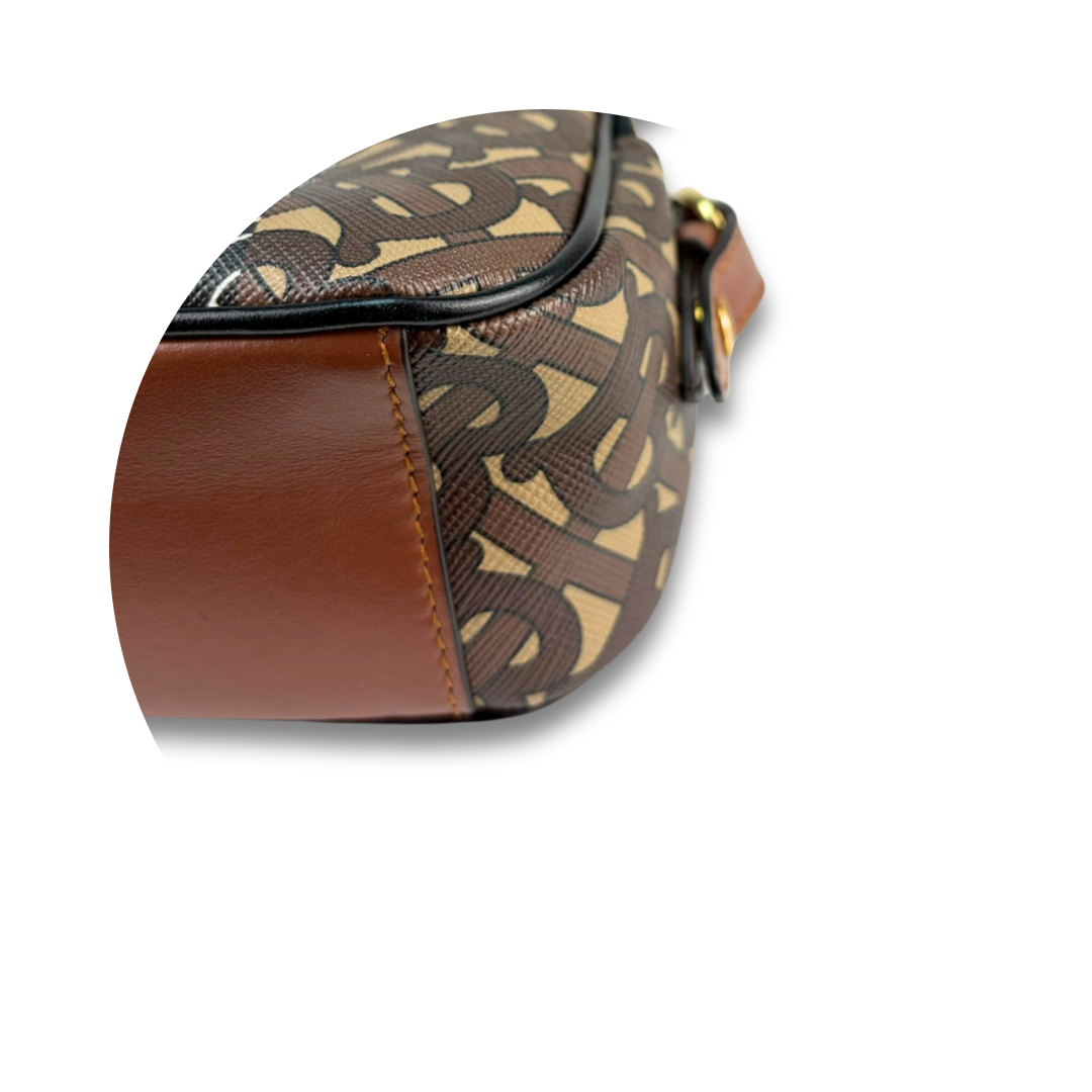 Burberry E-Canvas Monogram Stripe Camera Bag