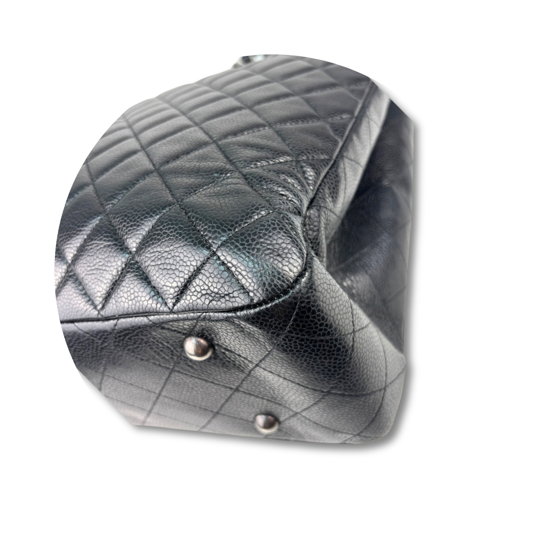 Chanel Black Caviar Classic Shopping Tote