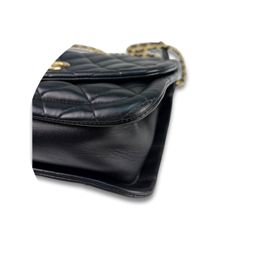 Chanel Button On Top Flap Bag
