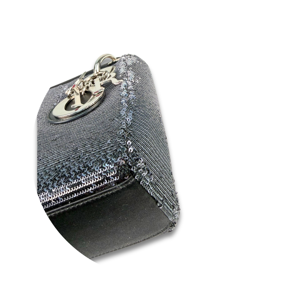 Christian Dior Sequin Mini Lady Dior Bag