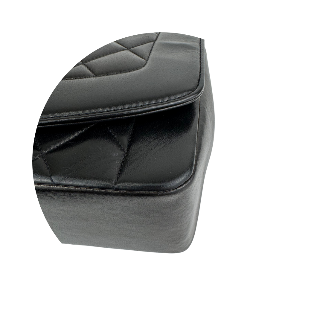Chanel Medium Black Lambskin Diana