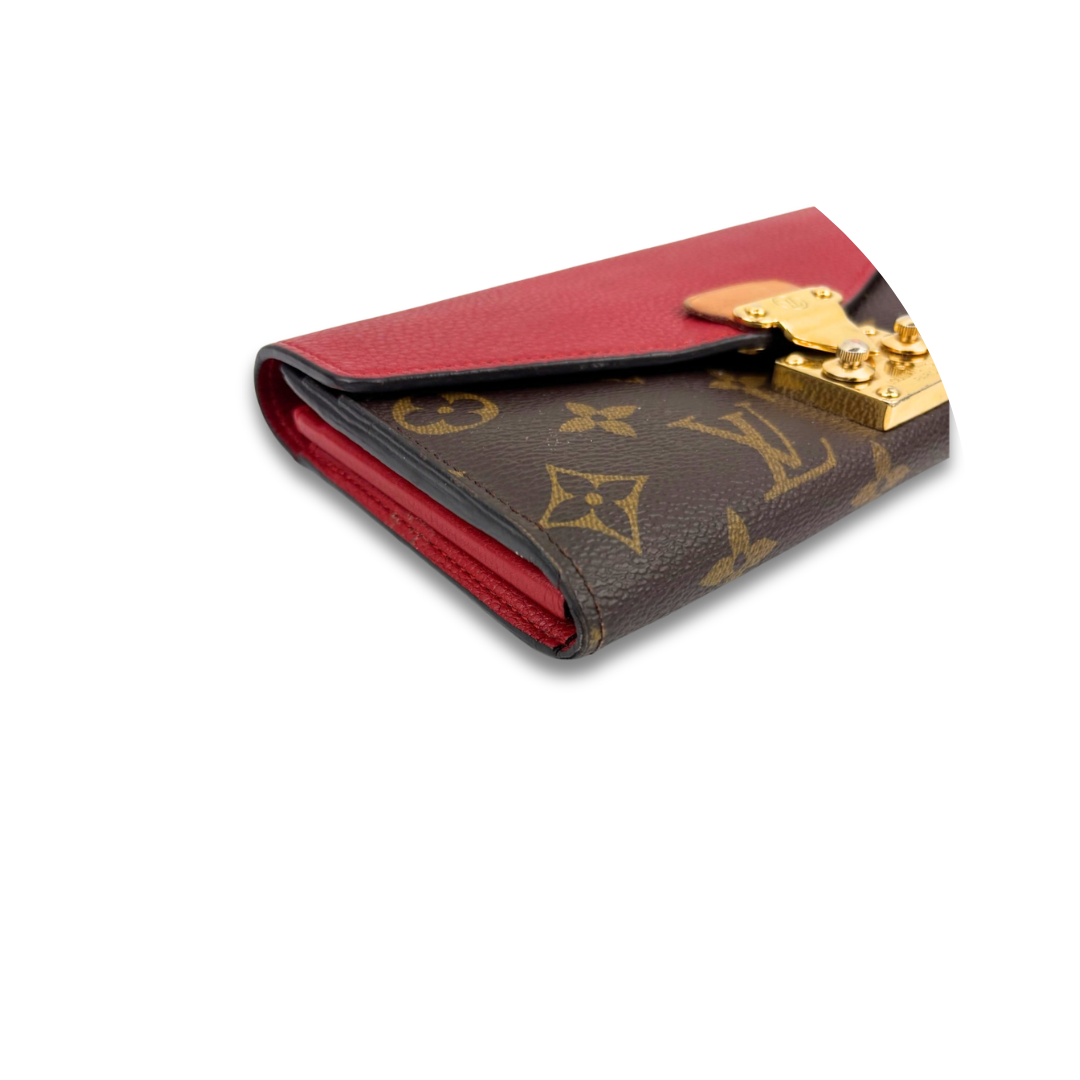 Louis Vuitton Monogram Pallas Wallet Red
