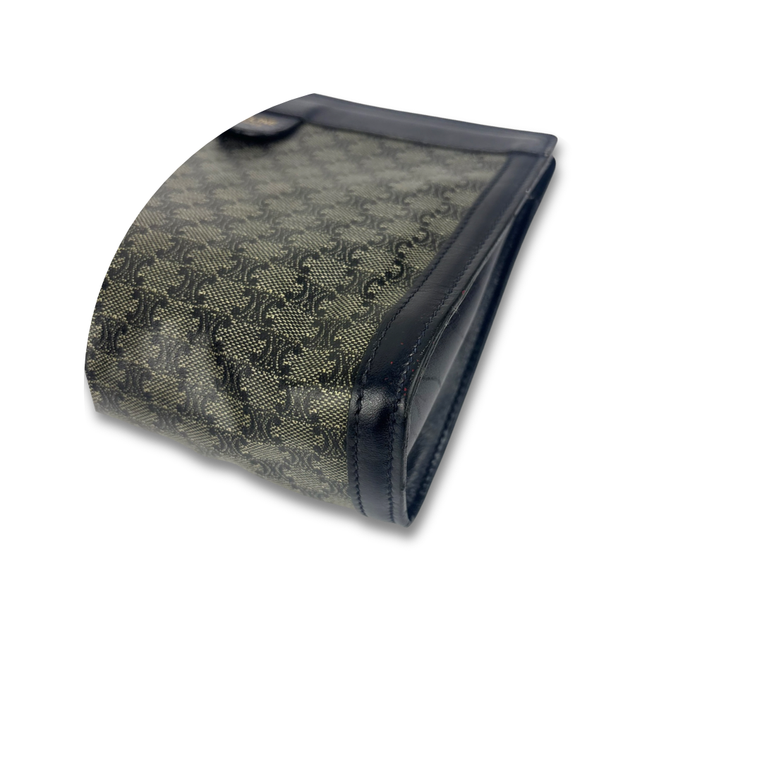 Celine Vintage Blue Macadam Pouch