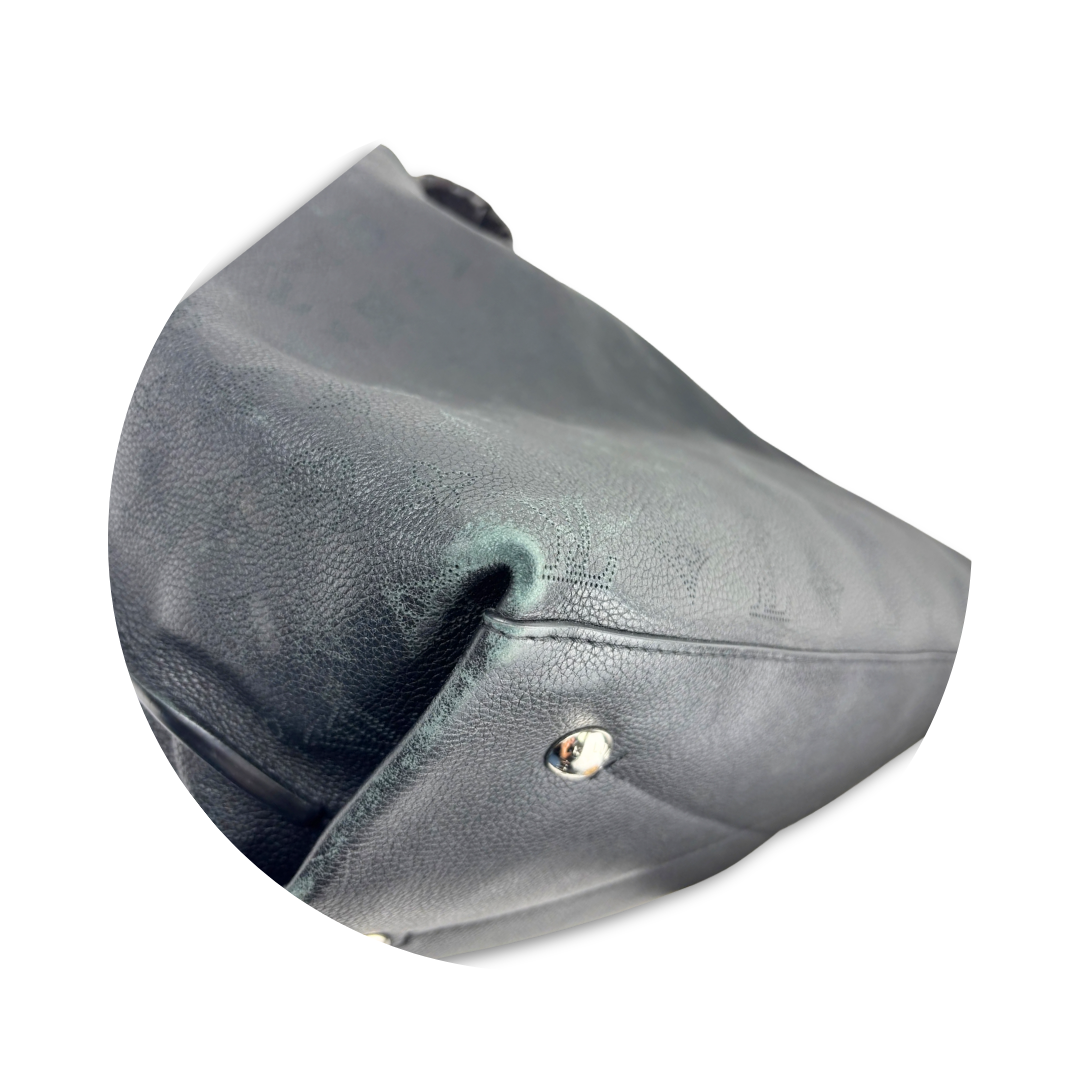 Louis Vuitton Black Mahina Carmel Hobo
