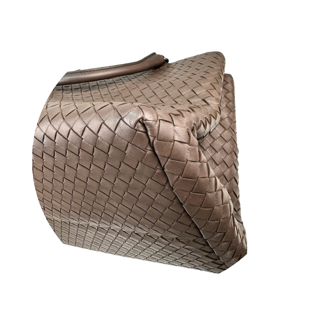 Bottega Veneta Taupe Intrecciato Shopping Tote