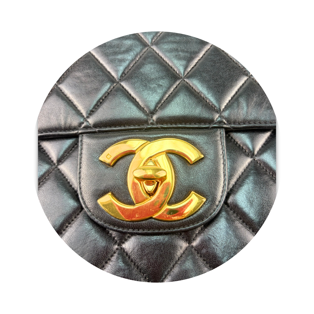 Chanel Vintage Classic XL CC Jumbo Single Flap