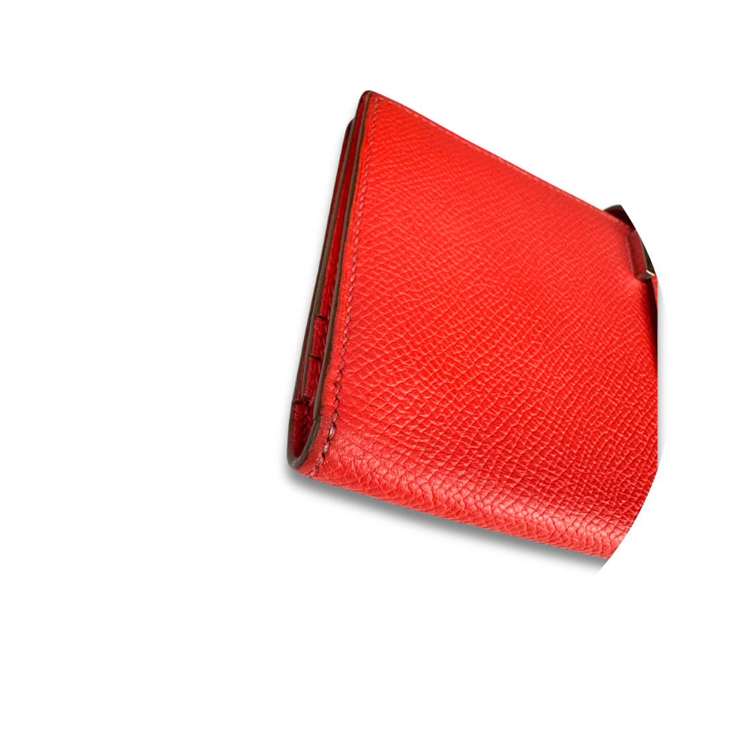 Hermès Epsom Rose Jaipur Bearn Wallet