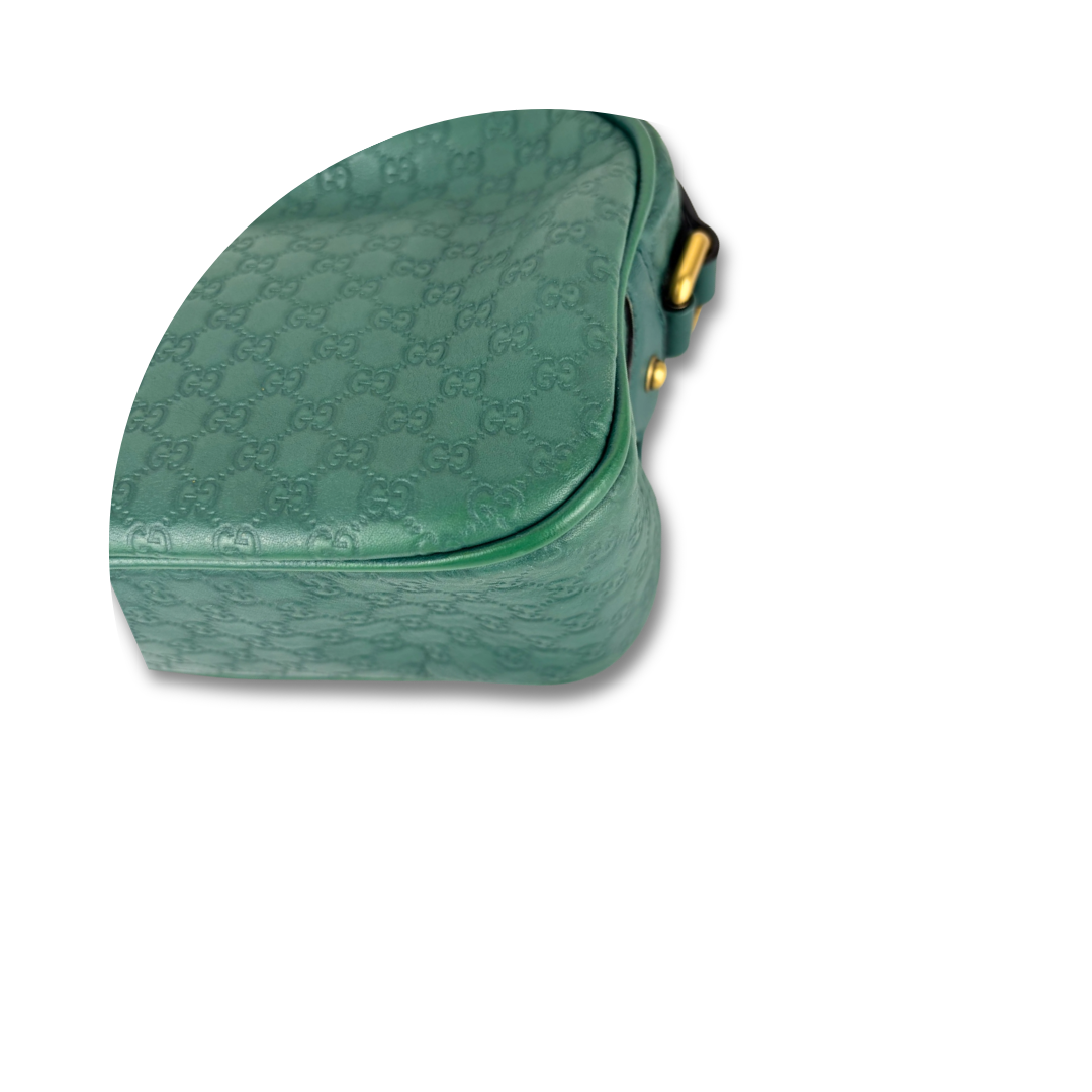 Gucci Green Microguccissima Sunshine Disco Bag