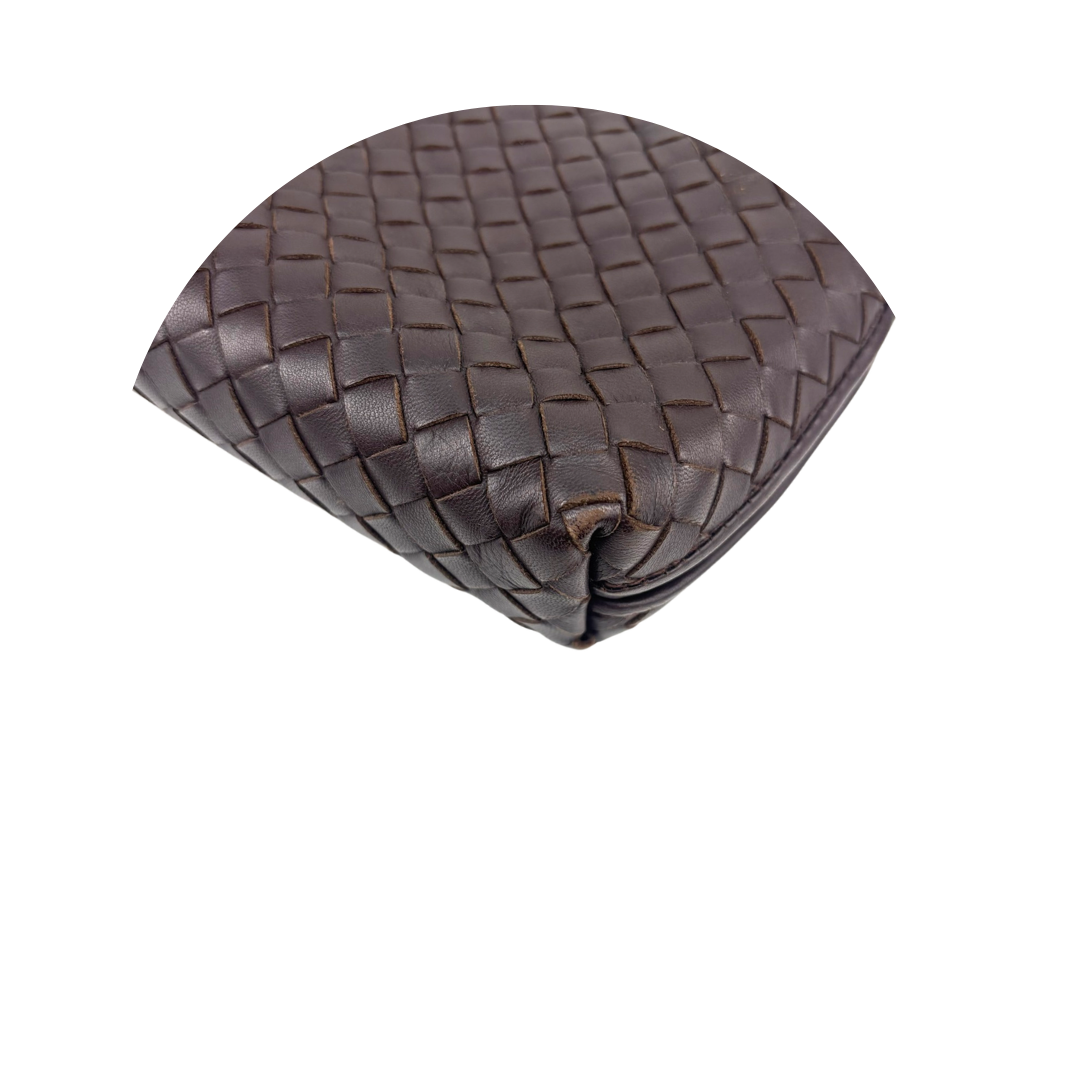 Bottega Veneta Brown Intrecciato Nodini Crossbody