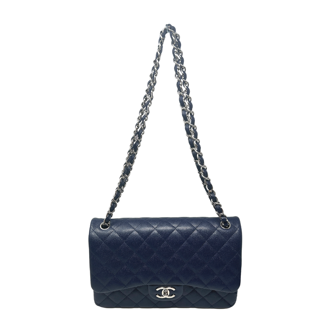 navy blue chanel handbag