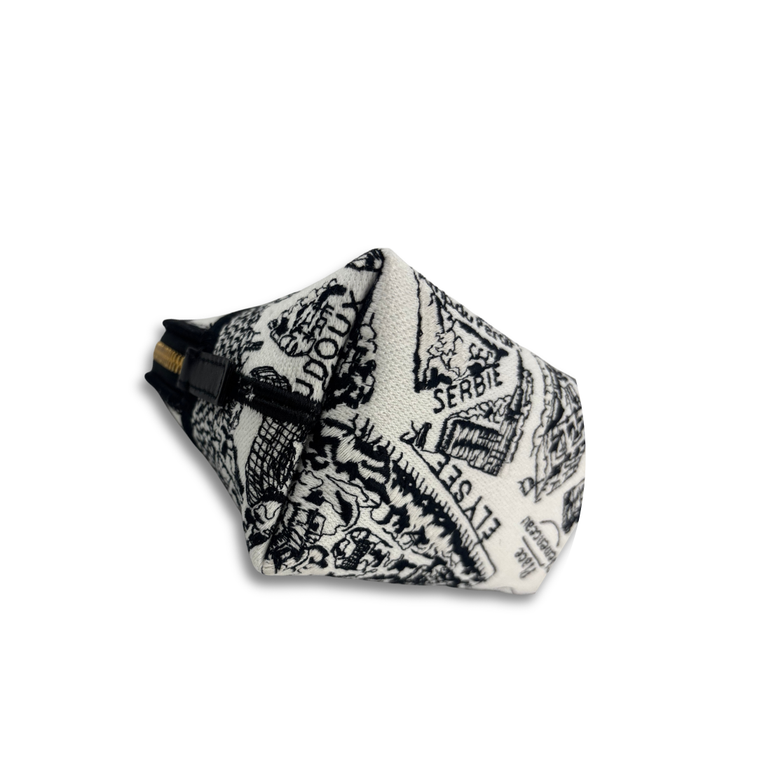 Dior Black and White Jacquard Pouch