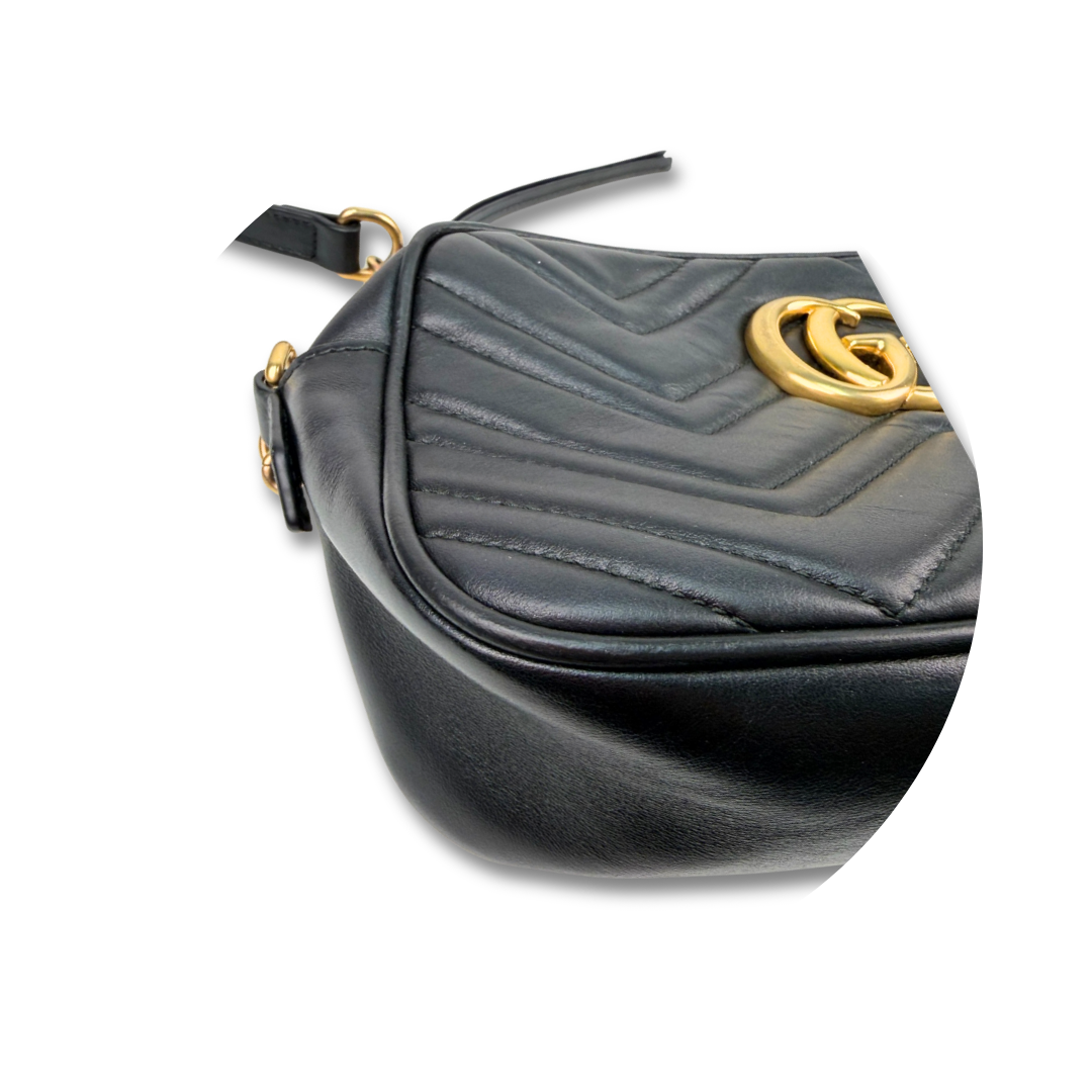 Gucci Black Marmont Small Camera Bag