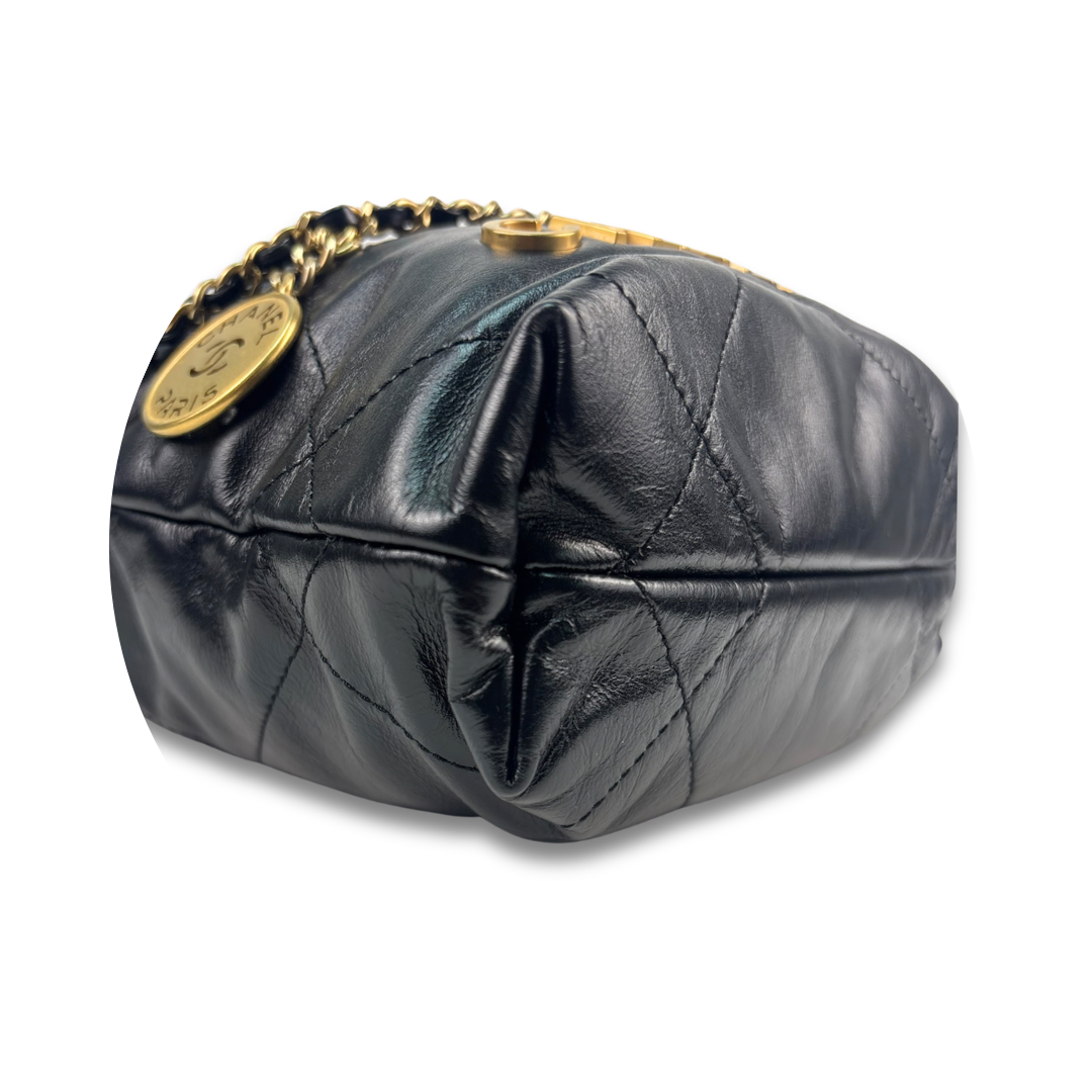 Chanel Black Mini Chanel 22 Hobo