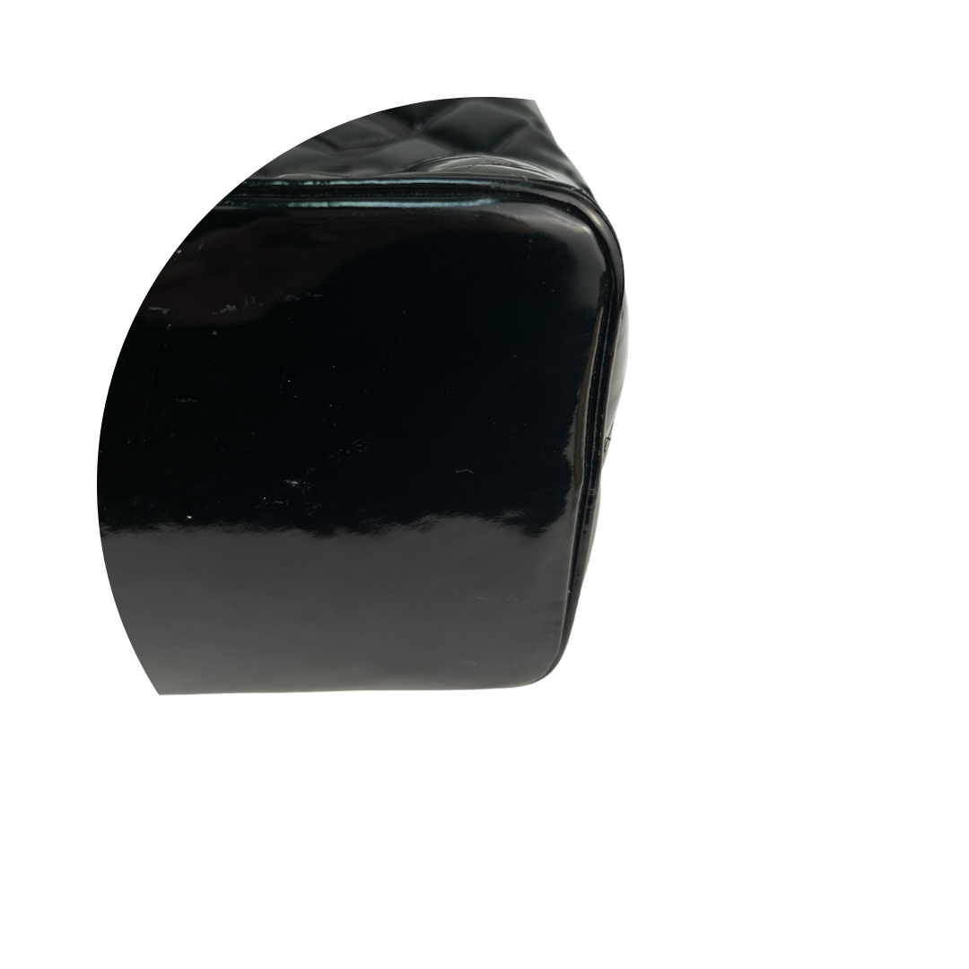 Chanel Black Patent Leather Medallion Tote