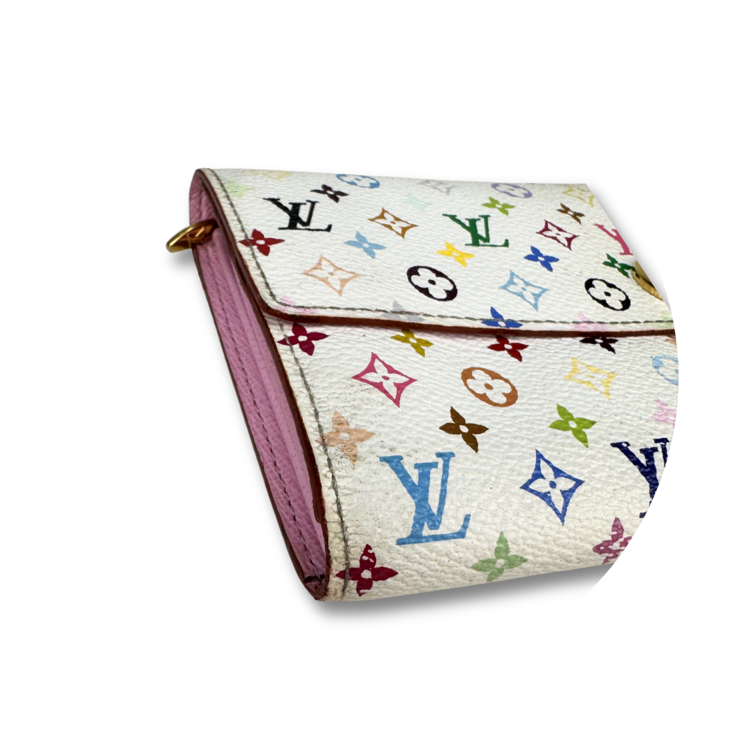 Louis Vuitton White Murakami Sarah Wallet