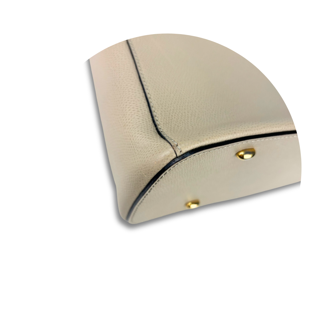 Celine Beige Leather Top Handle