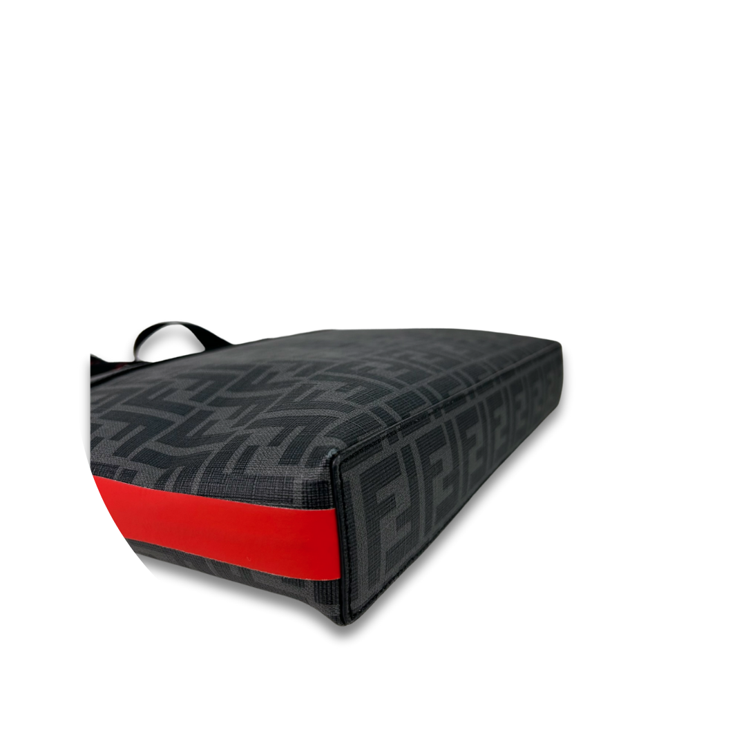 Fendi Black Zucca Messenger Bag