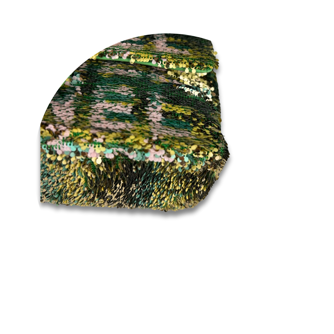 Chanel Green Sequin Logo Mini Flap Bag