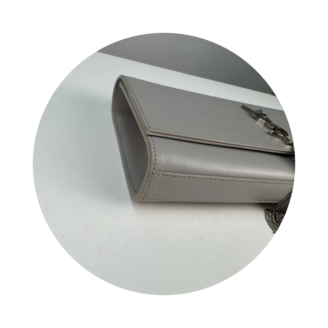 YSL Grey Kate Tassel Clutch